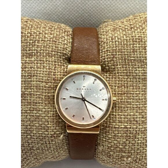Skagen Ancher SKW2260 Women\'s Brown Leather Analog Dial Quartz Watch JNA995 main image 11